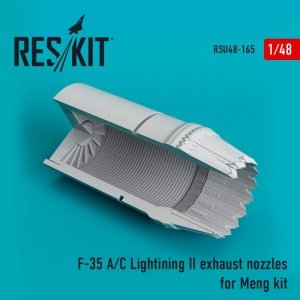 RESKIT RSU48-0165 F-35 A/С Lightning II exhaust nozzles for Meng kit 1/48