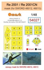 Omask 54027 Re 2001 / Re 2001CN mask (for Sword 48012, 48013) 1/48