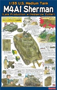 Asuka 35-022 M4A1 Sherman with Hedgerow cutter 1/35