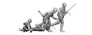 Glowel Miniatures 72004 Polish Infantry 1939 Combat Poses (4 Figures, 3D Printed) 1/72