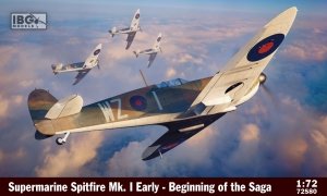 IBG 72580 Supermarine Spitfire Mk.I Early - The beginning of the Saga -  Includes bonus 3d printed parts: - wheels , early fuel tank cover , Camera Gun Type G-22 1/72
