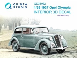 Quinta Studio QD35082 1937 Opel Olympia 3D-Printed & coloured Interior on decal paper (Bronco) 1/35