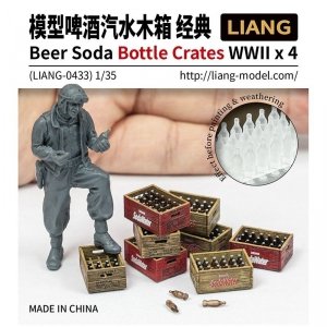 Liang 0433 Beer Soda Bottle  Crates WWII x 4 1/35