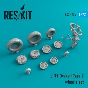 RESKIT RS72-0224 J-35 Draken Type 2 wheels set 1/72