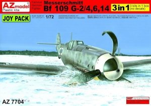 AZmodel AZ7704 Messerschmitt Bf 109G-2/Bf 109G-4/Bf 109G-6/Bf 109G-14 (sprues only), 3 kits only (1:72)