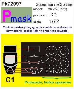 P-Mask PK72097 SUPERMARINE SPITFIRE MK.VB (EARLY) (KP) (1:72)