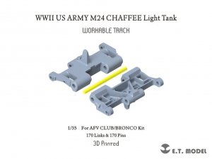E.T. Model P35-037 WWII US ARMY M24 CHAFFEE Light Tank Workable Track ( 3D Printed ) 1/35