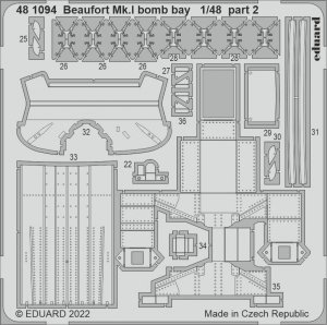 Eduard 481094 Beaufort Mk. I bomb bay ICM 1/48