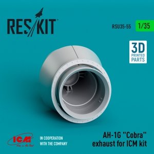 RESKIT RSU35-0055 AH-1G COBRA EXHAUST FOR ICM KIT (3D PRINTED) 1/35