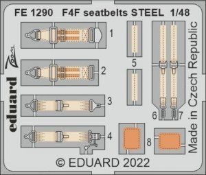 Eduard FE1290 F4F seatbelts STEEL EDUARD 1/48