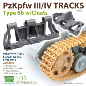 T-Rex Studio TR85027 PzKpfw.III/IV Tracks Type 6b w/Cleats 1/35
