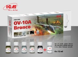 ICM 3008 Acrylic paint set for OV-10A Bronco 6x12ml