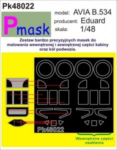 P-Mask PK48022 AVIA B.534 (EDUARD) (1:48)