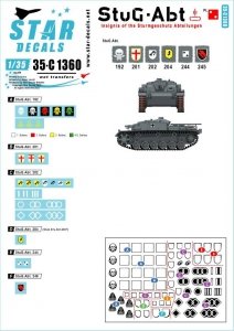 Star Decals 35-C1361 StuG-Abt 3 Generic insignia and unit markings for the Sturmgeschutz units 1/35