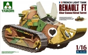 Takom 1001 French Light Tank Renault FT Char Canon/Girod Turret 1/16