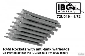IBG 72U019 R4M Rockets with anti-tank warheads 3D printed set for IBG kits 1/72