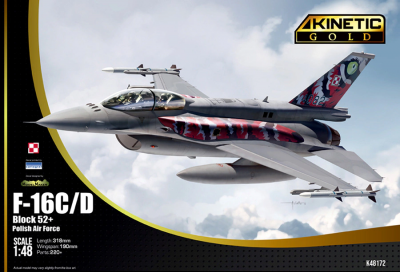Kinetic K48172 F-16 C/D Block 52+ Polish Air Force 1/48 