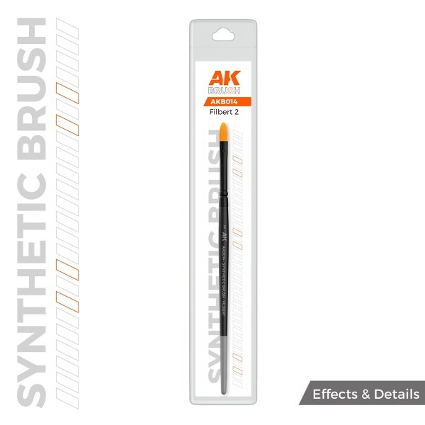 AK Interactive AKB014 AK SYNTHETIC BRUSH – FILBERT 2