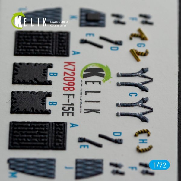 KELIK K72098 F-15E - interior 3D decals for GWH kit 1/72