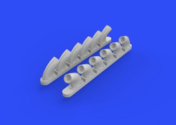 Eduard 648271 P-40B exhaust stacks  AIRFIX 1/48 