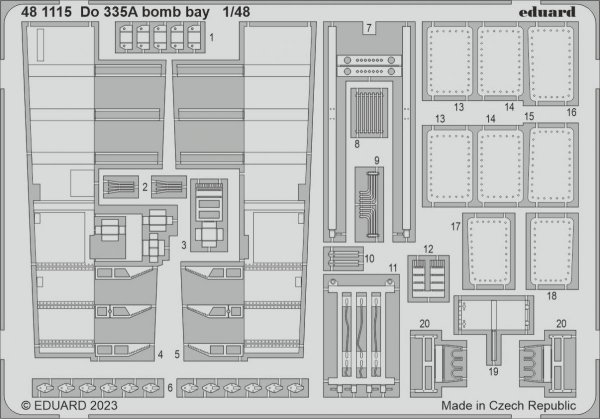 Eduard 481115 Do 335A bomb bay TAMIYA 1/48