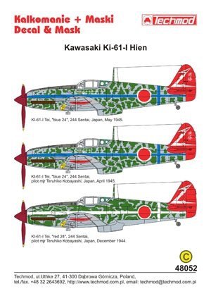 Techmod 48052 - Kawasaki Ki-61 Hien (1:48)