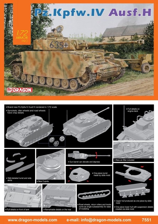 Dragon 7551 Pz.Kpfw.IV Ausf.H (1:72)