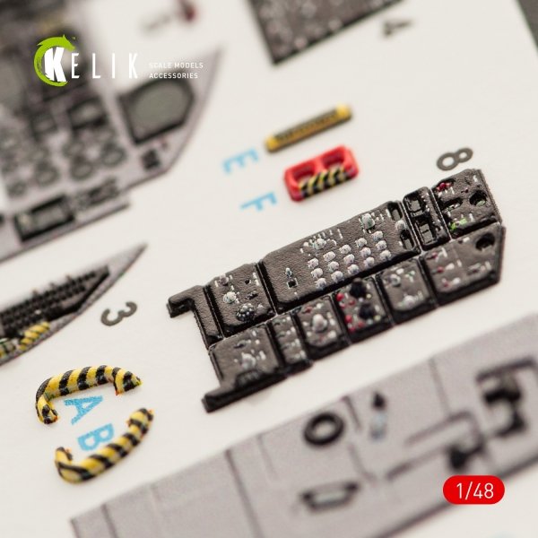 KELIK K48044 F-15C MSIP II EAGLE INTERIOR 3D DECALS FOR GWH KIT 1/48