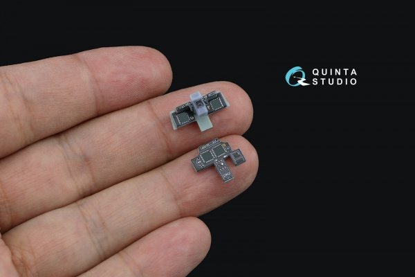 Quinta Studio QD+72152 AH-64D early 3D-Printed coloured Interior on decal paper (Academy)(with 3D-printed resin part) 1/72