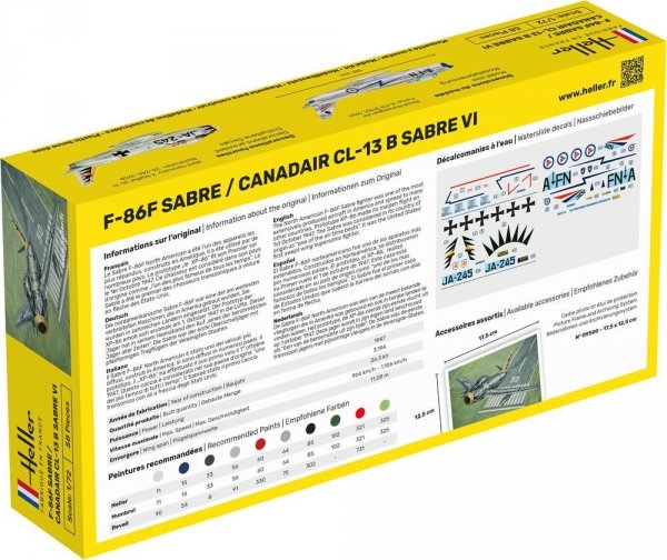 Heller 80277 F-86F SABRE / CANADAIR CL-13 B SABRE VI 1/72