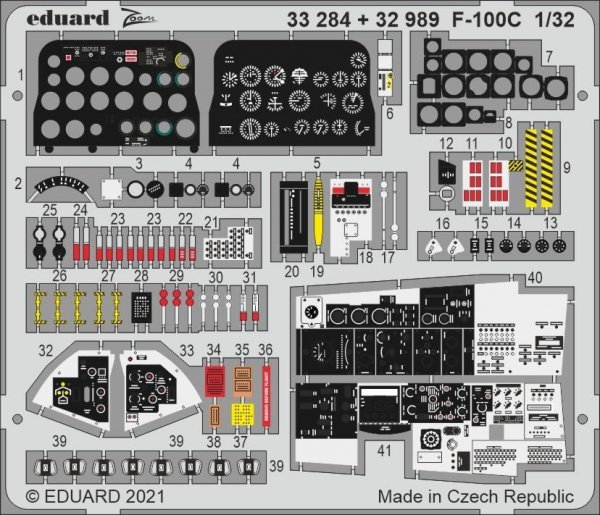 Eduard 33284 F-100C TRUMPETER 1/32 