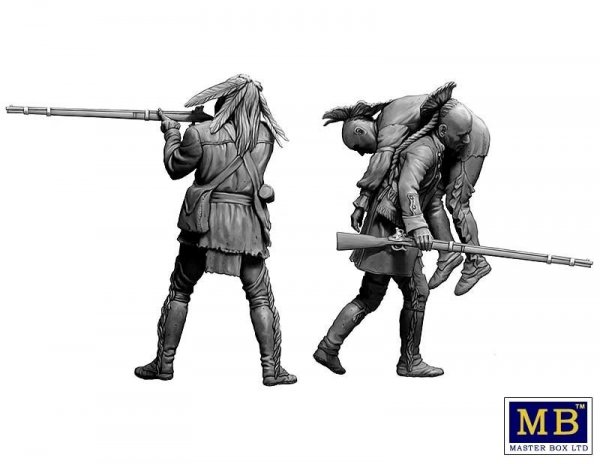 Master Box 35210 Wounded brother. Indian Wars series, XVIII century. Kit No. 2 1/35