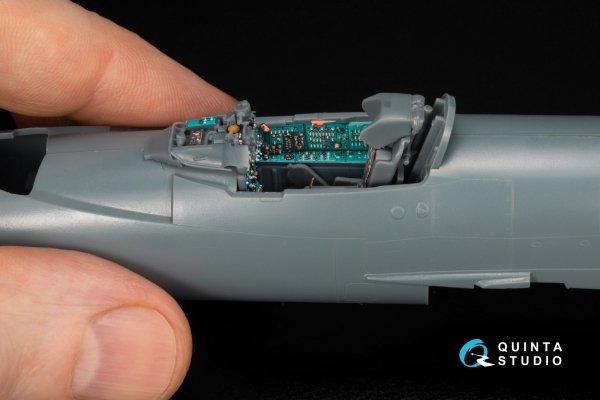 Quinta Studio QD+48581 MiG-21bis late Fishbed-N 3D-Printed &amp; coloured Interior on decal paper (Eduard) (with 3D-printed resin parts) 1/48