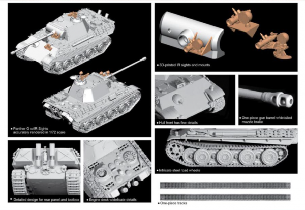 Dragon 7697 Panther G Steel Wheel w/IR Sights 1/72