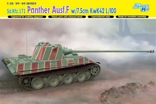 Dragon 6799 Panther Ausf.F w/7.5cm KwK42 L/100 (1:35)