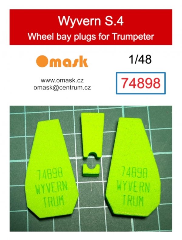 Omask 74898 Wyvern S.4 wheel bay plugs (for Trumpeter) 1/48