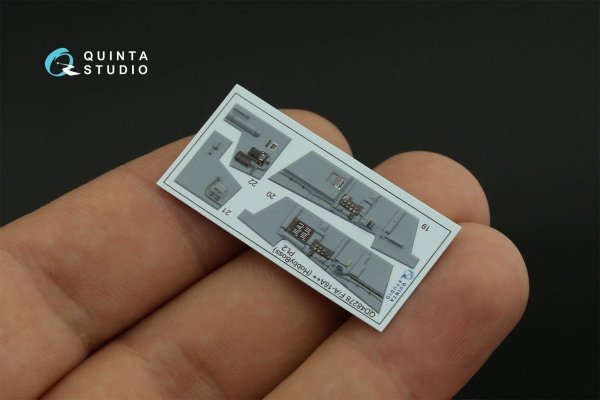 Quinta Studio QD48278 F/A-18А++ 3D-Printed &amp; coloured Interior on decal paper (HobbyBoss) 1/48