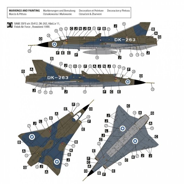 Hobby 2000 72056 Saab 35ÖE/35FS Draken ( HASEGAWA + CARTOGRAF + MASKI ) 1/72