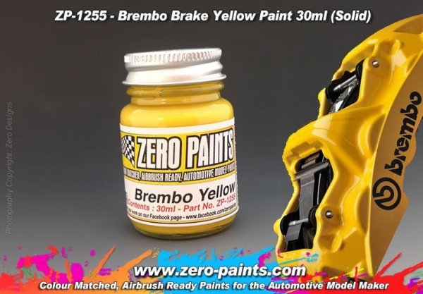 Zero Paints ZP-1255 Brake Caliper Yellow Paint 30ml