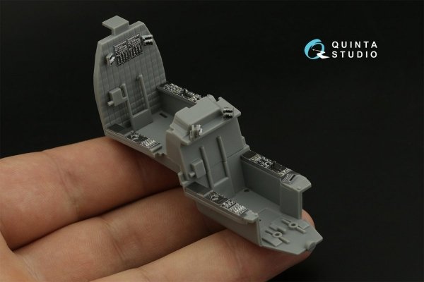 Quinta Studio QDS-48362 AH-64D 3D-Printed &amp; coloured Interior on decal paper (Hasegawa) (Small version) 1/48