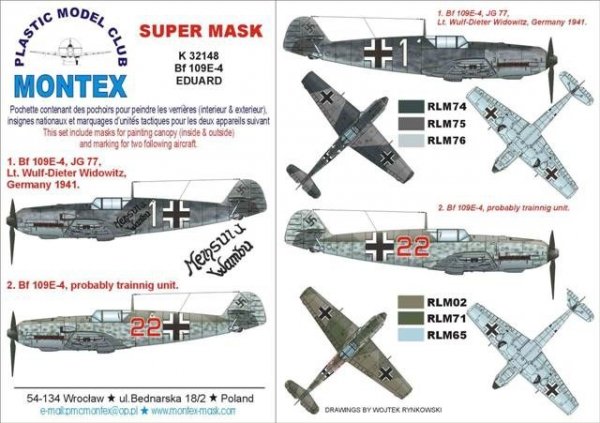 Montex K32148 Bf 109E-4 1/32