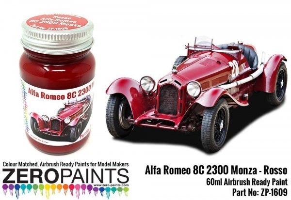 Zero Paints ZP-1609 Alfa Romeo 8C 2300 Monza Rosso - Paint 60ml