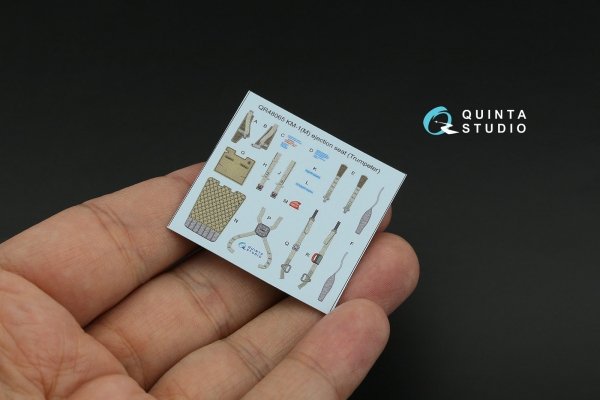 Quinta Studio QD48447 MiG-21UM 3D-Printed coloured Interior on decal paper (Trumpeter) 1/48