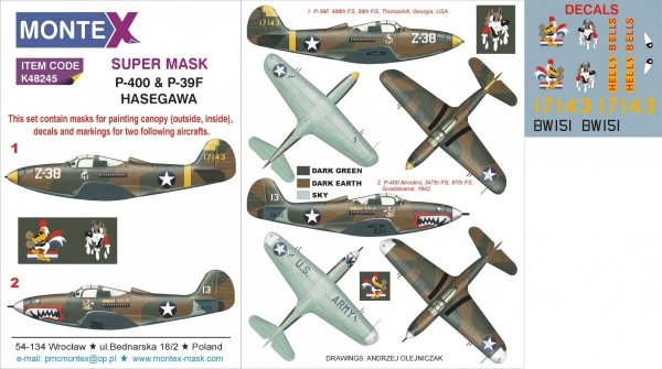 Montex K48245 P-39 AIRCOBRA 1/48
