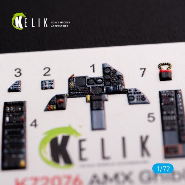 KELIK K72076 Amx Ghibli interior 3D decals for Italeri kit 1/72