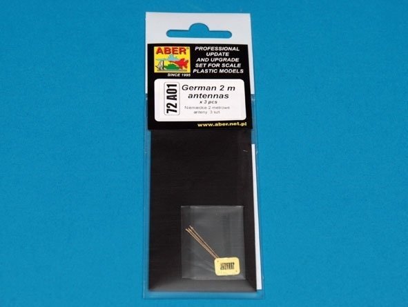 Aber 72A01 Niemieckie 2m anteny 3 szt. / German 2m antennas x3 pcs 1/72