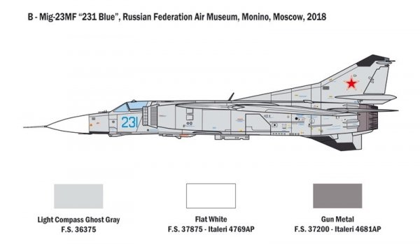 Italeri 2798 MiG-23 MF/BN FLOGGER 1/48