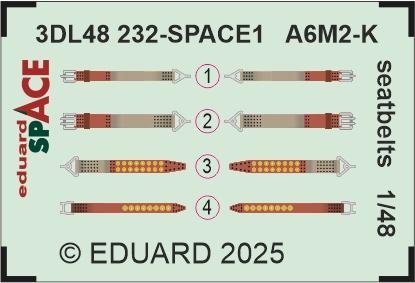 Eduard 3DL48232 A6M2-K seatbelts SPACE EDUARD 1/48
