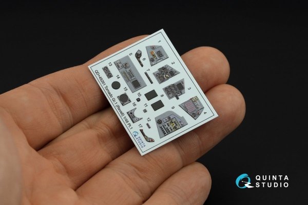 Quinta Studio QD+48261 Tornado GR.1 3D-Printed &amp; coloured Interior on decal paper (Revell) (with 3D-printed resin parts) 1/48