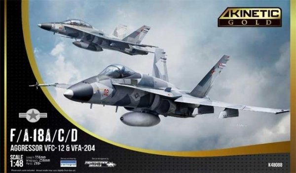 Kinetic K48088 F/A-18A/C/D Aggressor VFC-12 &amp; VFA-204 1/48